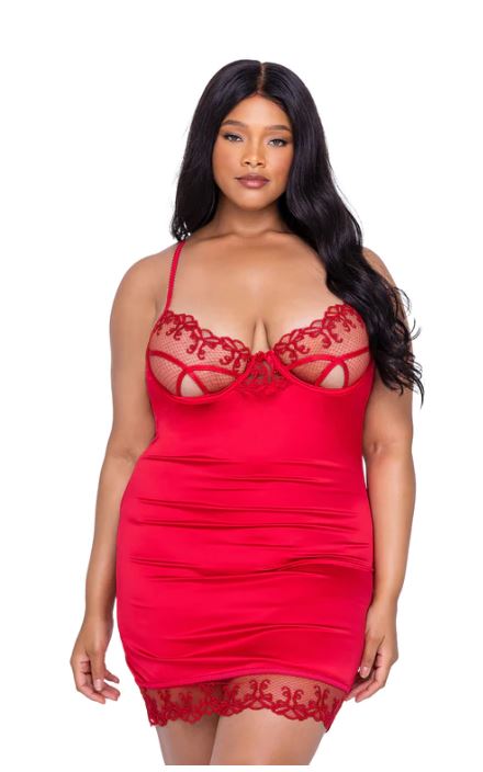 Red Rouge Bow Chemise