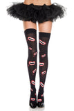 Mouth Print thigh high  Stockings