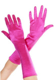 Hot Pink Satin Gloves