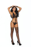 Black Crochet Teddy With Matching Stockings