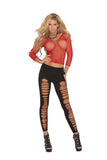 Elegant Moments Fishnet Long Sleeve Cami Top, *available Boxed