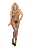 Elegant Moments Seamless Crochet Bodystocking With Open Crotch