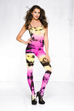 Rainbow Neon Tie Dye Bodystocking PRIDE Rave Festival Outfit Womens Lingerie