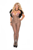 Plus Bodystocking With Open Crotch
