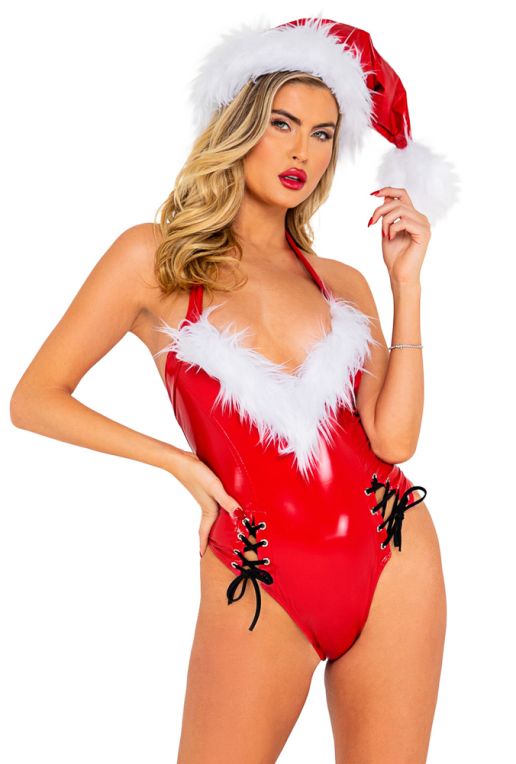 Sexy red Christmas Santa lingerie costue