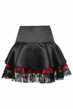 Red w/Black Lace Gothic Skirt - Lust Charm 