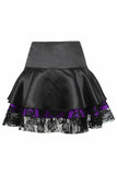 Purple w/Black Lace Gothic Skirt - Lust Charm 