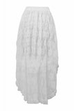 White Lace Hi Low Skirt - Lust Charm 