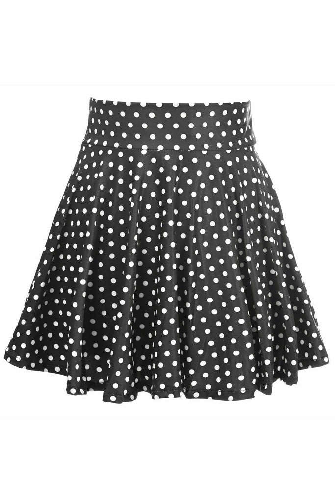 Polka Dot Stretch Lycra Skirt - Lust Charm 