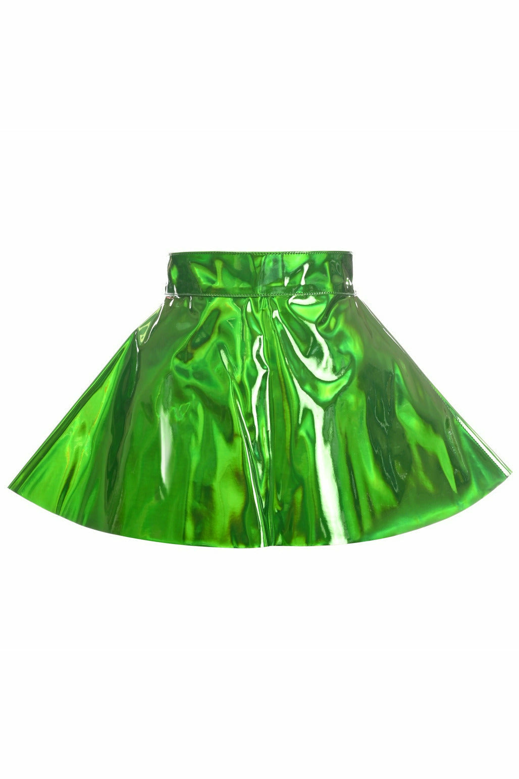Green Holo Skater Skirt - Lust Charm 