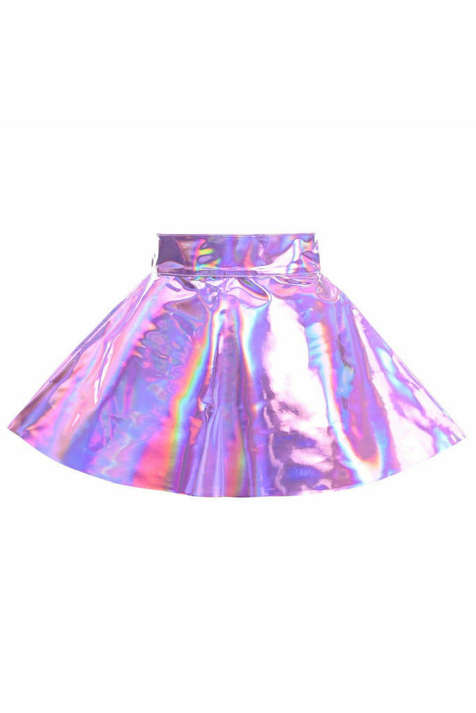 Lavender Holo Skater Skirt - Lust Charm 