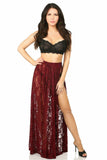 Sheer Wine Lace Skirt - Daisy Corsets