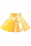 Yellow/Pink Holo Skater Skirt - Lust Charm 