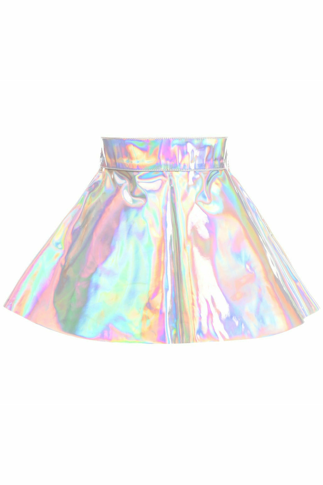 Silver Holo Skater Skirt - Lust Charm 
