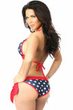 Patriotic Pucker Back Bikini - Daisy Corsets