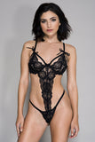 Black Lace Cup Teddy - Lust Charm 