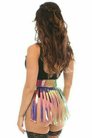 Rainbow Gold Holo Fringe Skirt - Daisy Corsets