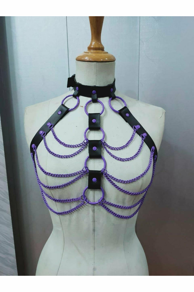 Candy Collection - Purple Chain Harness - Lust Charm 