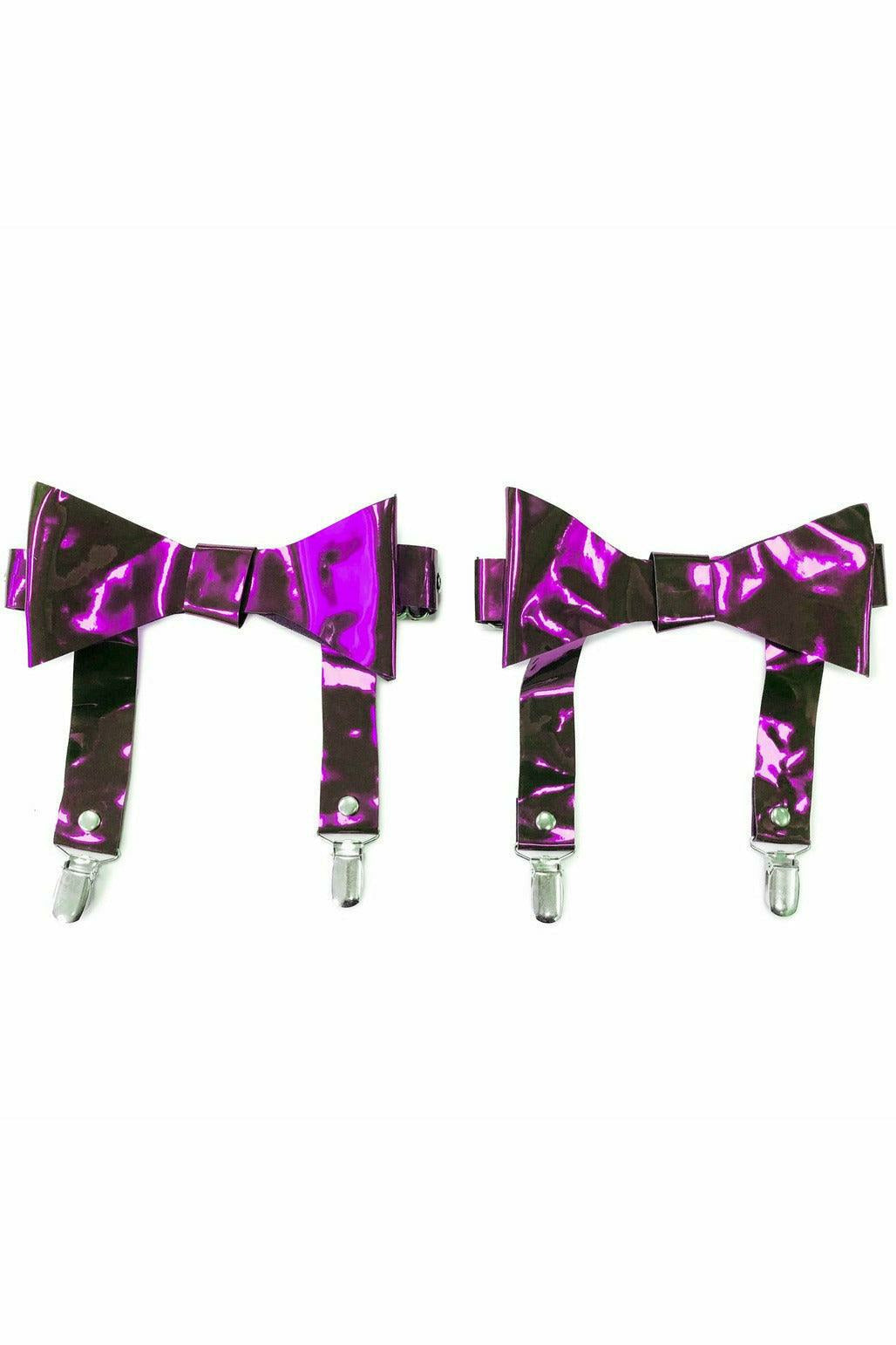 Purple Metallic Garters (set of 2) - Daisy Corsets