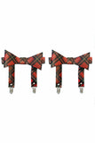 Red Plaid Faux Leather Garters (set of 2) - Lust Charm 