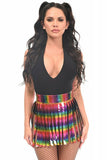 Rainbow Glitter PVC Fringe Skirt