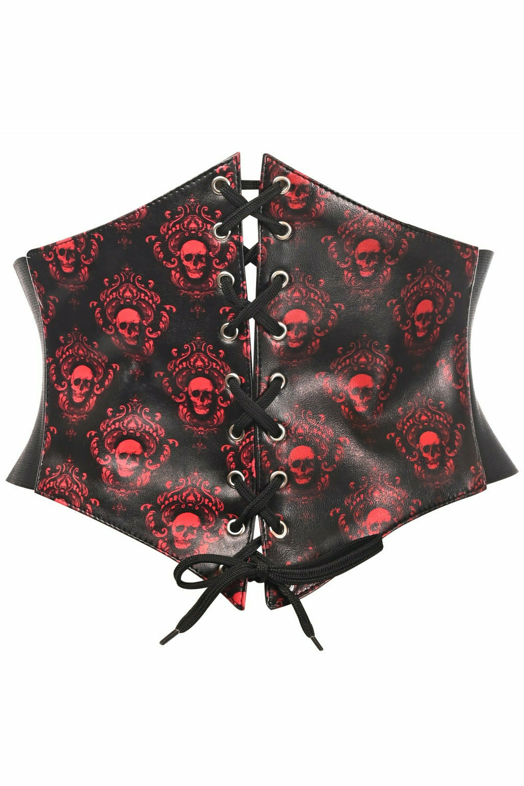 Lavish Red Gothic Lace-Up Corset Belt Cincher - Lust Charm 