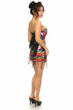 Lavish 2 PC Rainbow Glitter Bustier & Skirt Set - Lust Charm 