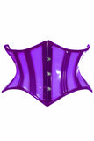 Lavish Clear Purple Curvy Cut Mini Cincher Corset - Lust Charm 
