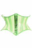 Lavish Clear Green Curvy Cut Mini Cincher Corset - Lust Charm 