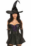 Lavish 4 PC Purple Lace Witch Corset Costume - Lust Charm 