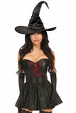 Lavish 4 PC Red Lace Witch Corset Costume - Lust Charm 
