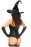 Lavish 3 PC Green Lace Witch Corset Costume - Lust Charm 