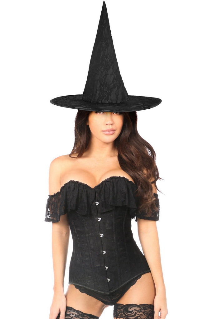 Lavish 3 PC Premium Lace Witch Corset Costume - Lust Charm 
