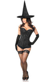 Lavish 3 PC Midnight Witch Corset Costume - Lust Charm 