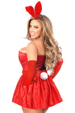 Lavish 5 PC Flirty Red Bunny Corset Costume - Lust Charm 