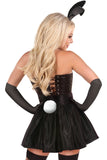 Lavish 5 PC Flirty Black Bunny Corset Costume - Lust Charm 