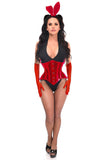 Lavish 4 PC Red Festival Bunny Corset Costume - Lust Charm 