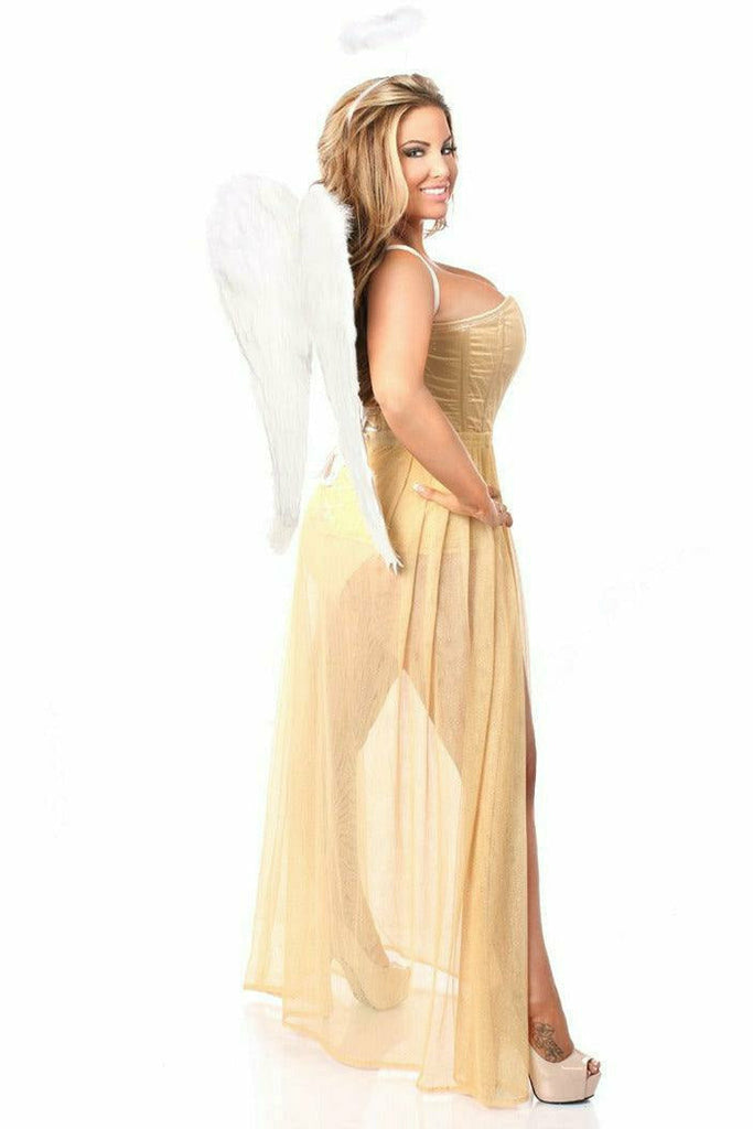 Lavish 4 PC Golden Angel Corset Costume - Daisy Corsets