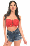 Lavish Red Lace Underwire Short Bustier