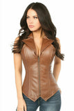 Top Drawer Faux Leather Steel Boned Corset - Daisy Corsets