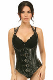 Top Drawer Steel Boned Faux Leather Underbust Corset Top - Lust Charm 