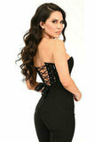 Top Drawer Black Underwire Sheer Lace Steel Boned Corset - Daisy Corsets