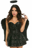 Top Drawer 4 PC Sequin Dark Angel Corset Costume - Daisy Corsets