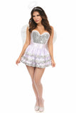 Top Drawer 4 PC Sequin Angel Corset Costume - Lust Charm 