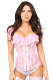 Pink Sheer Lace Steel Boned Corse - Lust Charm 