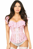 Top Drawer Lt Pink Sheer Lace Steel Boned Corset - Daisy Corsets