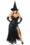 Top Drawer Premium Sequin Witch Corset Costume