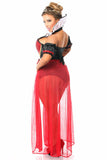 Top Drawer 6 PC Sexy Fairytale Red Queen Costume - Lust Charm 
