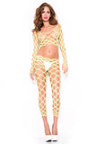Multi Net Top and Tights Set - Lust Charm 