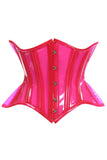 Pink Clear Curvy Underbust Waist Cincher Corset - Lust Charm 